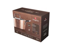 Berlinger Haus  Κατσαρόλα με Καπάκι 20 cm με Μαρμάρινη Επίστρωση, Copper Hammered Collection BH-8003