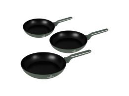 Berlinger Haus Σετ Τηγάνια 3 Τεμ. με Τριπλή Αντικολλητική Επίστρωση, Matte Green Collection BH-8206