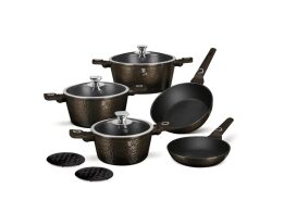 Berlinger Haus Σετ Μαγειρικά Σκεύη 10 Τεμ απο Αλουμίνιο, Primal Gloss Collection black BH-8243
