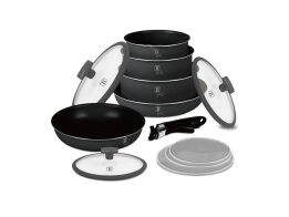 Berlinger Haus Σετ Μαγειρικά Σκεύη 12 τμχ Αντικολλητικά με Πάτο Induction, Anthracite BH-8252