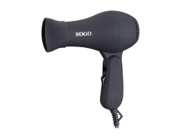 Sogo Σεσουάρ Μαλλιών Ταξιδίου Πτυσσόμενο 800W 17x11x7 cm, SEC-SS-3615 Μαύρο