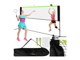 Σετ Φορητό Ρυθμιζόμενο Δίχτυ Φιλέ 3 σε 1 για Βόλεϊ, Μπάντμιντον και Τένις, 310x90 cm