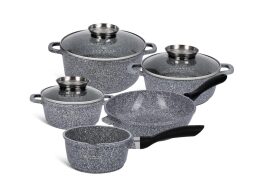 Edenberg Σετ Μαγειρικά Σκεύη 9 Τεμαχίων με Αντικολλητική Κεραμική Επίστρωση,  EB-8110