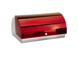 Cheffinger Μεταλλική Ψωμιέρα από Ανοξείδωτο Ατσάλι σε Κόκκινο Χρώμα, 38.5x28x18.5 cm, CF-BB38R