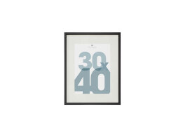 Κορνίζα για Φωτογραφίες με Πασπαρτού και Ξύλινη Μαύρη Λεπτομέρεια,  30x40 cm