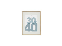 Κορνίζα για Φωτογραφίες με Πασπαρτού και Ξύλινη Μπεζ Λεπτομέρεια, 30x40 cm