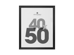 Κρεμαστή Κορνίζα Τοίχου, με Πλαστικό Μαύρο Πλαίσιο και Γυάλινη Επιφάνεια, 40x50 cm