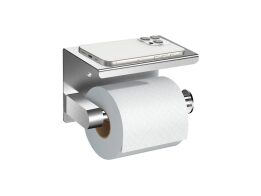 Θήκη Χαρτιού Υγείας με Ράφι για Κινητό, από Ατσάλι, 10x13.5x10 cm