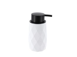 Διανεμητής Σαπουνιού από ABS και Καουτσούκ σε Χρώμα Λευκό Ματ, Χωρητικότητας 210 ml