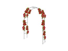 Kinzo Αψίδα Κήπου Αναρρίχησης Φυτών Μεταλλική Διακοσμητική Πέργκολα Εισόδου, 140x240 cm