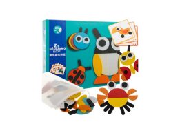 Ξύλινο Εκπαιδευτικό Παζλ Ζωάκια, με 29 Τεμάχια, Υφασμάτινη Τσάντα με κορδόνι και Κουτί Αποθήκευσης