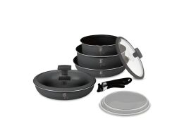 Berlinger Haus Σετ Αντικολλητικά Μαγειρικά Σκεύη 9 Τεμ από Αλουμίνιο, Anthracite Collection, BH-8256