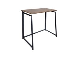 Φορητό Τραπέζι Πτυσσόμενο Για Laptop με Ξύλινη Επιφάνεια και Μεταλλικό Σκελετό, 80x40x75 cm