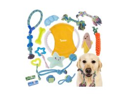 Σετ 16 Παιχνιδιών για Σκύλους Σχοινιά, Μπάλες, Frisbee και Παιχνίδια Οδοντικής Υγιεινής