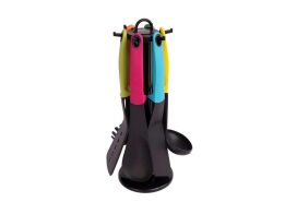 Cheffinger Σετ Εργαλεία Κουζίνας Αντιβακτηριδιακά 7 Τεμ με Περιστρεφόμενη Βάση, CF-UT01