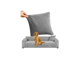 Ελαστικό Κάλυμμα Γωνιακού Καναπέ αδιάβροχο με Μαξιλαροθήκη σε Γκρι Χρώμα, 190-230 cm