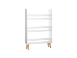 Παιδική Βιβλιοθήκη με 3 Ράφια για Παιχνίδια και Βιβλία, από MDF σε Λευκό Χρώμα, 50x15x95 cm