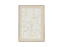 Διακοσμητικός Πίνακας Ανάγλυφη Υφή 3D σε Μπεζ Χρώμα, 50x70 cm