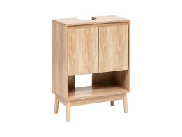 Aria Trade Έπιπλο Μπάνιου Ντουλάπι Δίφυλλο 60x30x80 cm Καφέ