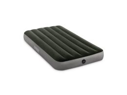 Intex Μονό Φουσκωτό Στρώμα με Βελούδινη Επένδυση και Τρόμπα Μπαταρίας, 191x99x25 cm, 64777