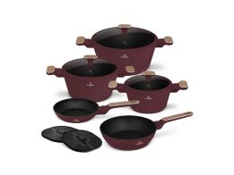 Berlinger Haus Σετ Αντικολλητικά Μαγειρικά Σκεύη 10 τεμ από Αλουμίνιο, Leonardo Collection BH-8305