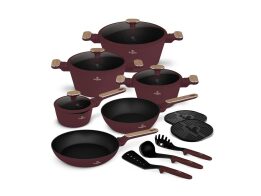 Berlinger Haus Σετ Αντικολλητικά  Μαγειρικά Σκεύη 15 Τεμ από Αλουμίνιο, Leonardo Collection BH-8306