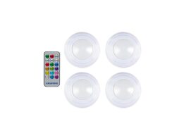 Grundig Σετ Ασύρματα Διακοσμητικά Φωτιστικά Led 4 Τεμαχίων με Τηλεχειριστήριο, 25996