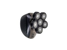 Αδιάβροχη Περιστρεφόμενη Ξυριστική Μηχανή Προσώπου 5W, 6 σε 1 με Κινούμενα Ξυράφια, 9x7.5x8 cm