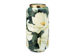 Μεταλλικό Διακοσμητικό Βάζο, με σχέδιο Λουλούδια, 15x15x30 cm