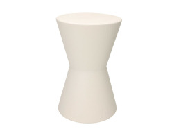 Μεταλλικό Βοηθητικό Τραπεζάκι Σαλονιού, Κομοδίνο, σε Λευκό Χρώμα, 29x29x45 cm, Side Table