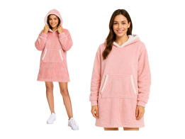 Ruhhy Hoodie Κουβέρτα Φούτερ, Βελουτέ με Κουκούλα και τσέπη καγκουρό XXL, 88x80 cm , 26144