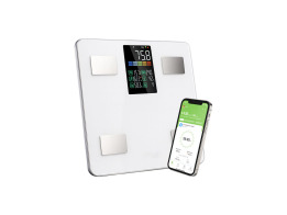 Ηλεκτρονική Ζυγαριά Μπάνιου, Smart, με Ανάλυση Σώματος, Bluetooth και LCD οθόνη, 226kg, 30x30x3 cm