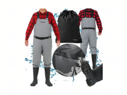 Trizand Αδιάβροχες Μπότες Στήθους Ψαρέματος από Ανθεκτικό Πλαστικό Νούμερο 41 47x36x13cm