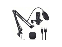 Σετ Επαγγελματικό Μικρόφωνο συμπυκνωτή USB με βάση, 42x24x7.2 cm