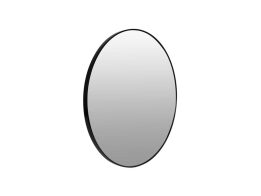 Επιτοίχιος Στρογγυλός Καθρέφτης 80 cm με Μαύρο Πλαίσιο από Αλούμινιο