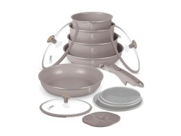 Berlinger Haus BH-8422 Σετ Μαγειρικά Σκεύη 13 Τεμ Taupe Nordic Collection