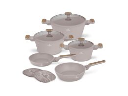 Berlinger Haus BH-8343 Σετ Αντικολλητικά Μαγειρικά Σκεύη 10 τεμ Taupe Nordic Collection