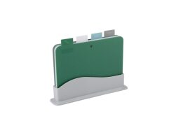 Alpina Σετ Πλαστικές Επιφάνειες Κοπής 4 Τεμαχίων, με Βάση Στήριξης, 33.5x25 cm