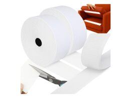 Αυτοκόλλητη Ταινία Velcro (Χριτς Χρατς) σε Λευκό Χρώμα, 5mx5 cm