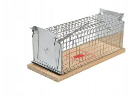 Μεταλλική Παγίδα Κλουβί Αρουραίων και Τρωκτικών Ανθρωπιστική XL με Μηχανισμό Ελατηρίου, 29x12x12 cm