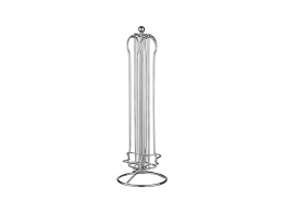 Aria Trade Βάση Αποθήκευσης για 36 Κάψουλες Μεταλλική  13x13x39cm Ασημί