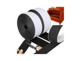 Ruhhy Αυτοκόλλητη Ταινία Velcro (Χριτς Χρατς) σε Μαύρο Χρώμα, 5mx5 cm