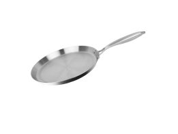 Cheffinger Αντικολλητικό Τηγάνι για Κρέπες 28cm από Ανοξείδωτο Ατσάλι RVS, CF-3PLYP28