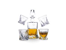 Fashion TV by Berlinger Haus Σετ Γυάλινη Καράφα Σερβιρίσματος Για Whisky με 4 Ποτήρια, FTV-0138