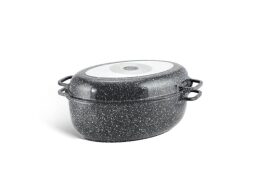 Edenberg Γάστρα 38cm από Αλουμίνιο με Γυάλινο Καπάκι 8lt, EB-4604