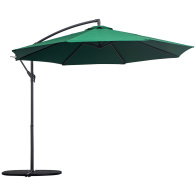 Outsunny Αποκεντρωμένη Μεταλλική Ομπρέλα, πράσινη, 3μ 01-0219