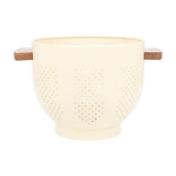Estia Σουρωτήρι Ζυμαρικών Allure Ανοξείδωτο 22cm Με Ξύλινες Λαβές Ivory 01-23850