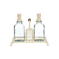 Estia Δοχεια Υγρου Πιατων Allure 2x300ml Με Μεταλλικη Βαση & Θηκη Για Σφουγγαρι Ivory  01-26226