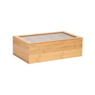 Estia Κουτι Αποθηκευσησ Βαμβοο 8 Θηκεσ 31x19x9cm Με Καπακι  01-27025