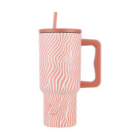 Estia Θερμοσ Straw Tumbler Xl Save The Aegean 900ml Soft Ripple  01-32043